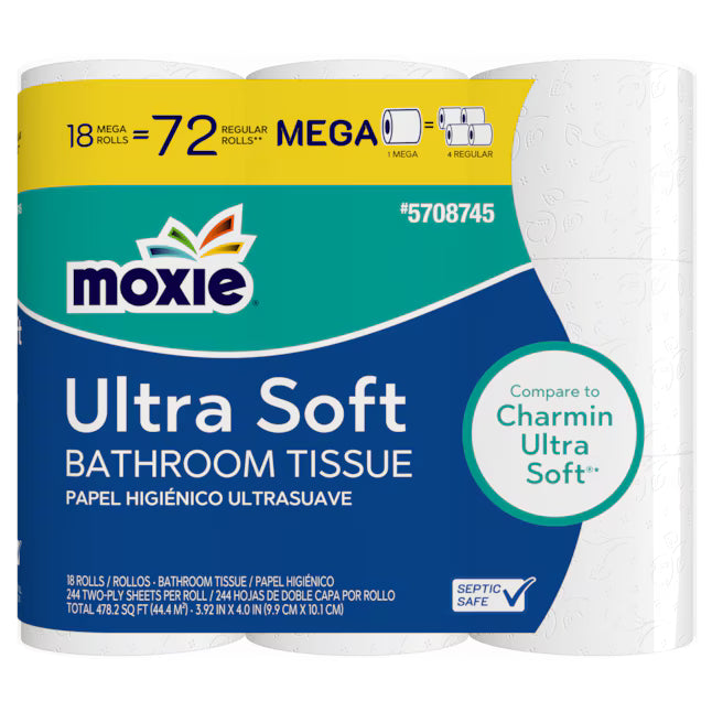 MOXIE 18 -Pack 2-ply Toilet Paper