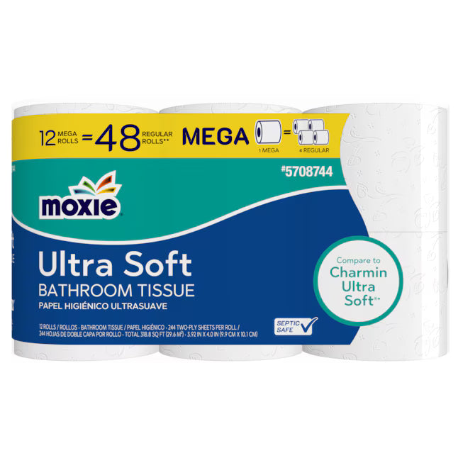 MOXIE 12 -Pack 2-ply Toilet Paper