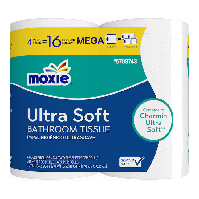 MOXIE 4 -Pack 2-ply Toilet Paper