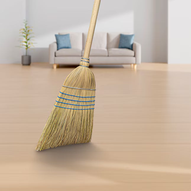 Project Source 14-in Corn Multi-surface All-purpose Upright Broom