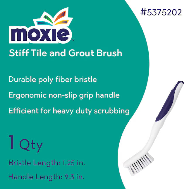 MOXIE Poly fiber Stiff Tile and Grout Brush