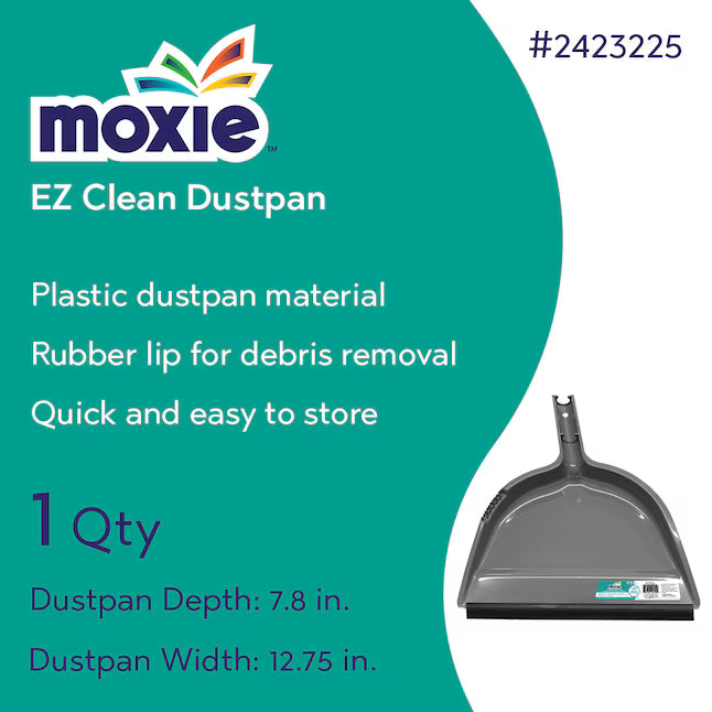 MOXIE Plastic EZ Clean Dustpan Handheld dustpan