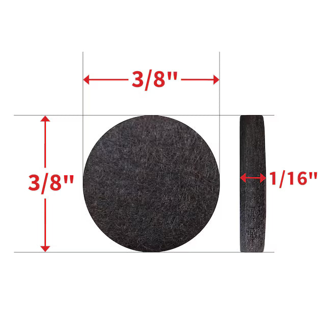 RELIABILT 84 -Pack 3/8-in Brown Round Felt furniture pads