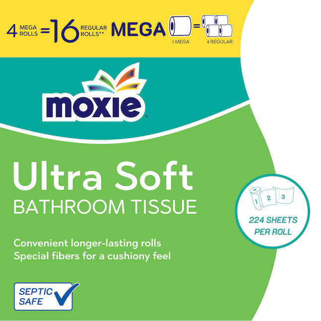 MOXIE 4 -Pack 2-ply Toilet Paper