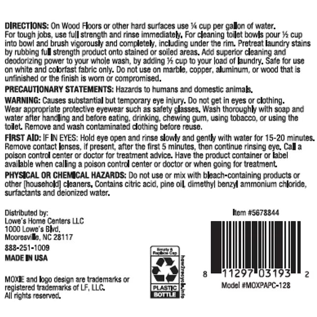 MOXIE 128 -oz Pine Liquid All-Purpose Cleaner