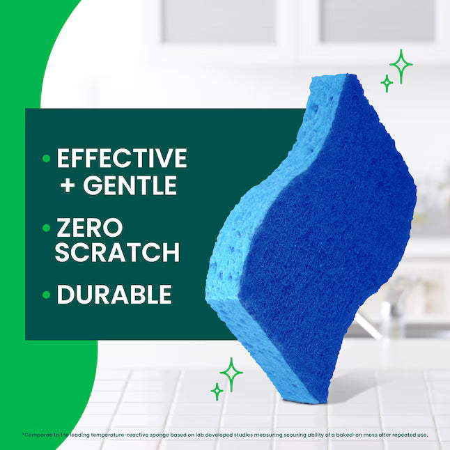 Scotch-Brite Zero Scratch Cellulose Sponge with scouring pad 6 -Pack