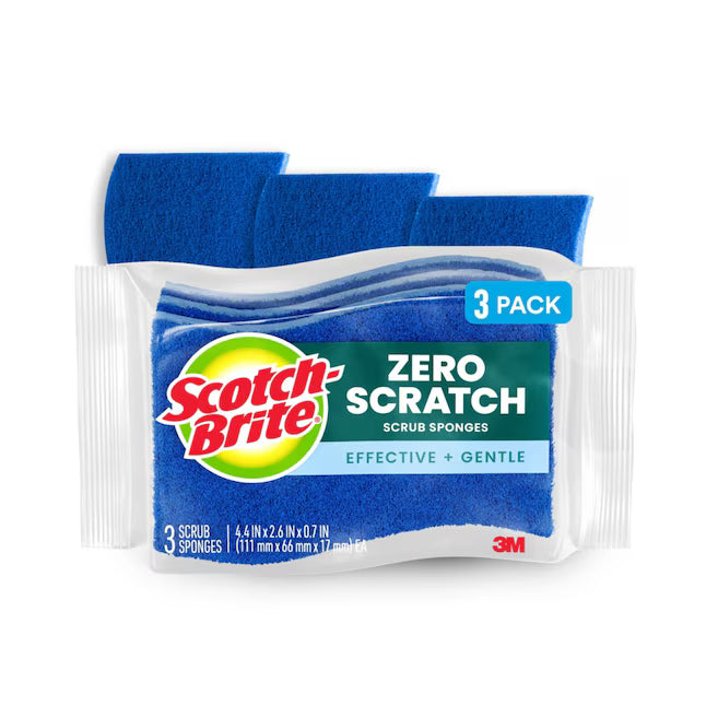 Scotch-Brite Non-Scratch Cellulose Sponge with scouring pad 3 -Pack