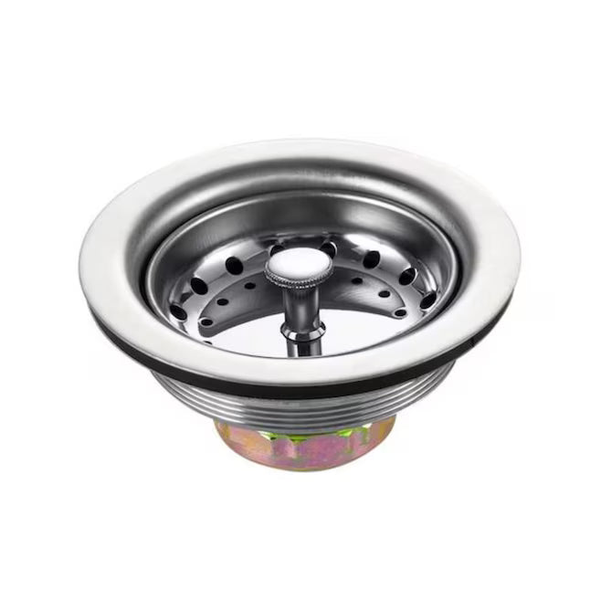 allen + roth 4.5-in Stainless steel Rust Resistant Strainer with Lock Mount Included