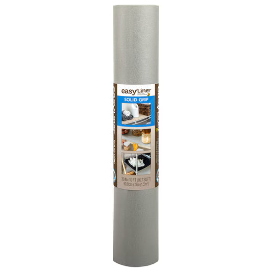 Duck Solid Grip EasyLiner 20-in x 10-ft Gray Shelf liner