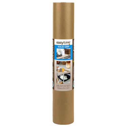 Duck Solid Grip EasyLiner 20-in x 10-ft Taupe Shelf liner