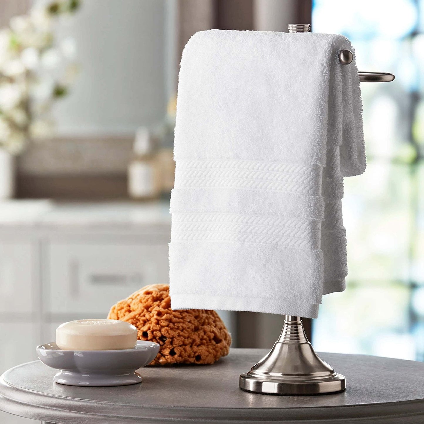 Member’s Mark Hotel Premier Luxury Hand Towel – 100% Cotton Soft and Absorbent