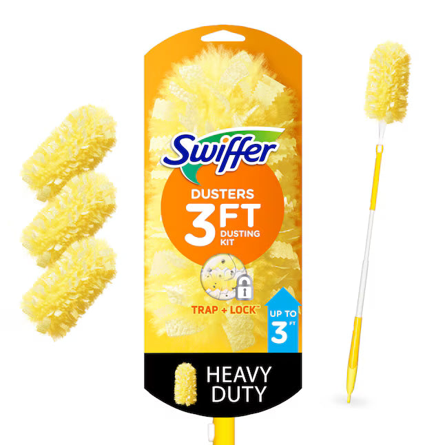 Swiffer Dusters Heavy Duty Kit Poly fiber Extendable Dusting wand