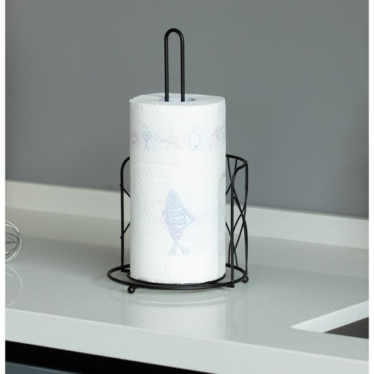 General Color/Finish Family Black  Material Metal  Manufacturer Color/Finish Single Black  Mount Type Countertop  Type Paper towel holder   Dimensions Depth (Inches) 7  Width (Inch