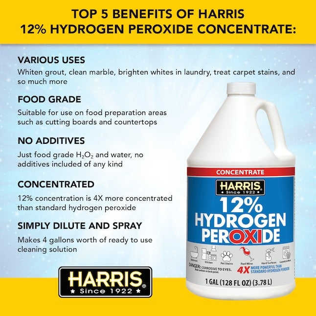 Harris Multi-Use Concentrated Hydrogen Peroxide 1 -Gallon Liquid All-Purpose Cleaner