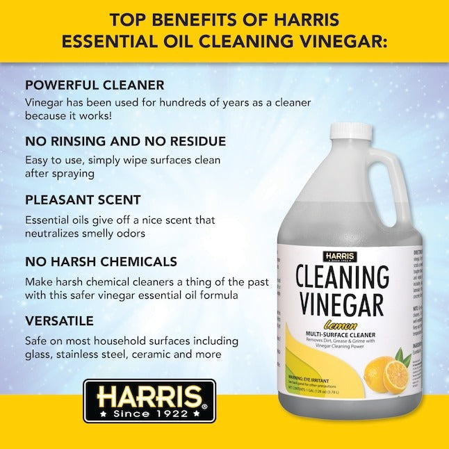 Harris Multi-Use Cleaning Vinegar 1 -Gallon Lemon Liquid All-Purpose Cleaner