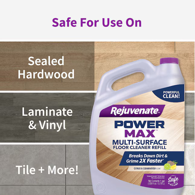 Rejuvenate Power Max Citrus and Cedarwood Liquid Floor Cleaner 128 -fl oz