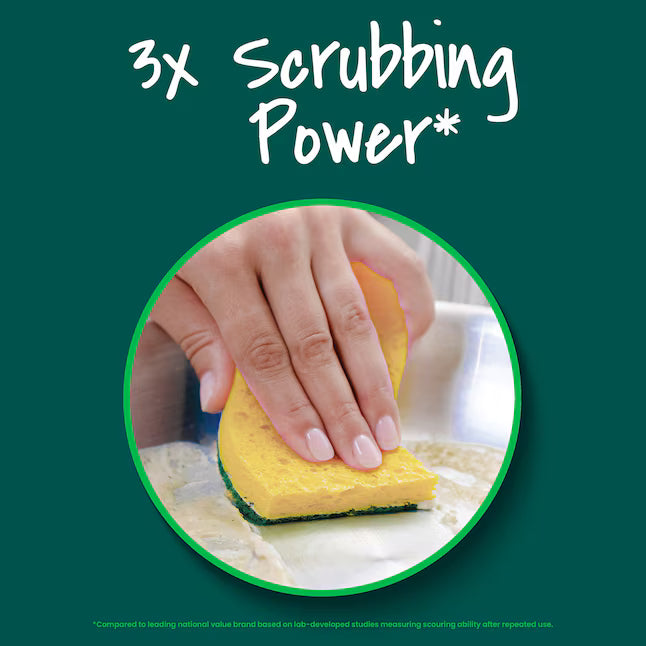 Scotch-Brite Heavy Duty Cellulose Sponge with scouring pad 6 -Pack