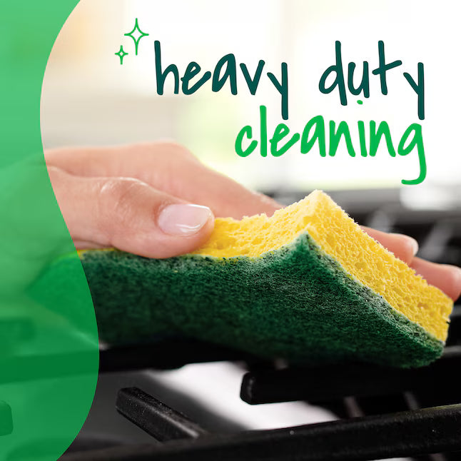 Scotch-Brite Heavy Duty Cellulose Sponge with scouring pad 6 -Pack