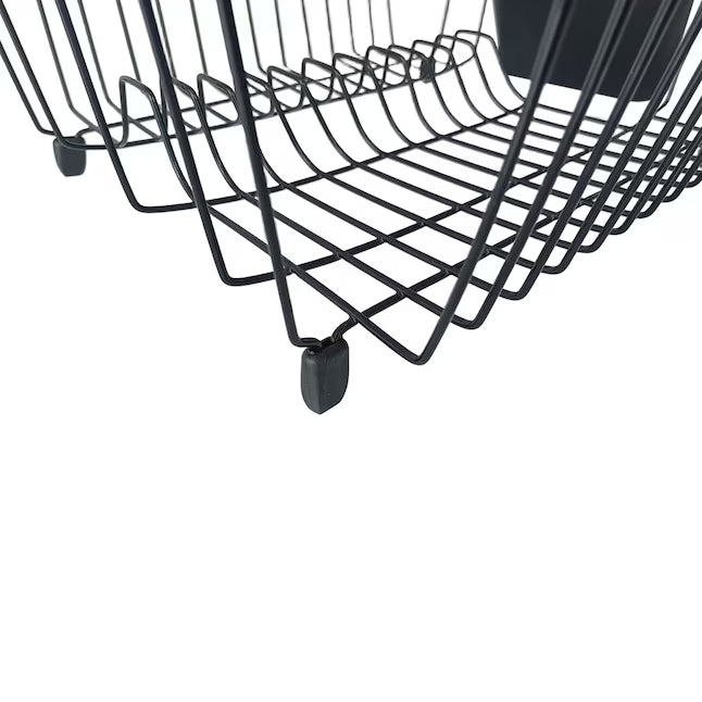 Style Selections 12.6-in W x 14.37-in L x 5.31-in H Metal Dish rack
