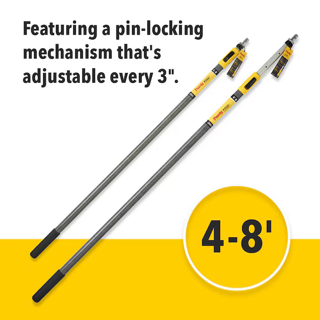 Purdy 4-ft to 8-ft Pole+ Telescoping Fiberglass Extension Pole