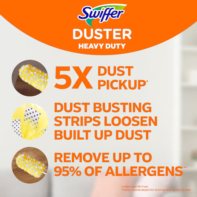 Swiffer Dusters Heavy Duty Kit Poly fiber Dusting wand