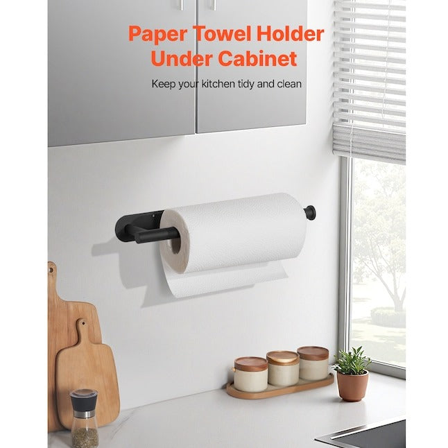 VEVOR Paper Towel Holder Under Cabinet High-Quality Stainless Steel Paper Towel Holder