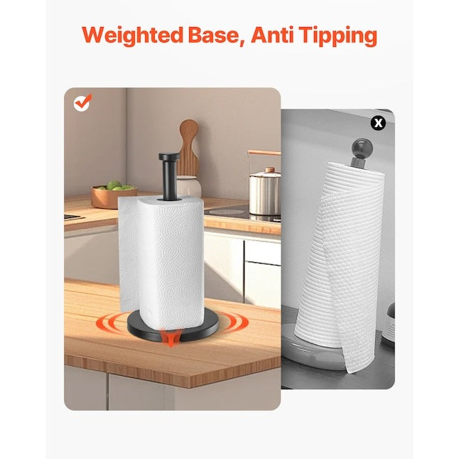 VEVOR Paper Towel Holder Countertop Stainless Steel Kitchen Paper Towel Stand