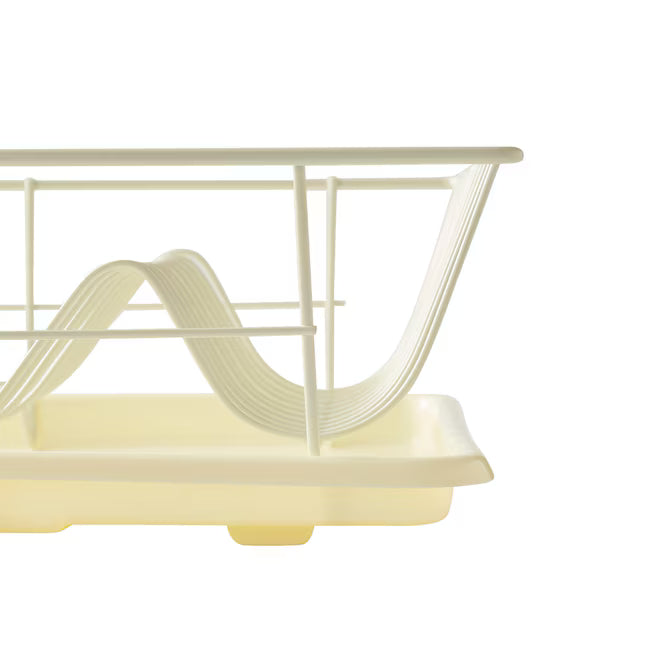 Sweet Home Collection Steel 3 Pc Large Countertop Dish Drainer with Drain Board and Utensil Holder