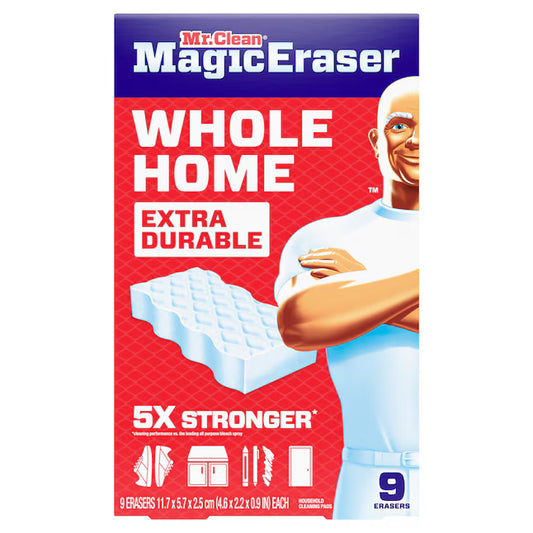 Mr. Clean Whole Home Extra Durable Melamine Cleaning pad 9 -Pack
