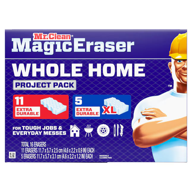 Mr. Clean Whole Home Project Pack Melamine Cleaning pad 16 -Pack