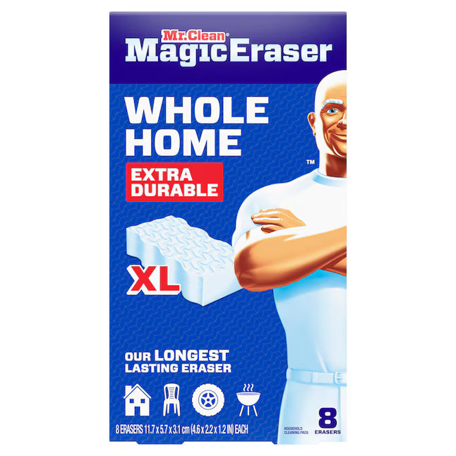 Mr. Clean Whole Home Extra Durable XL Melamine Cleaning pad 8 -Pack