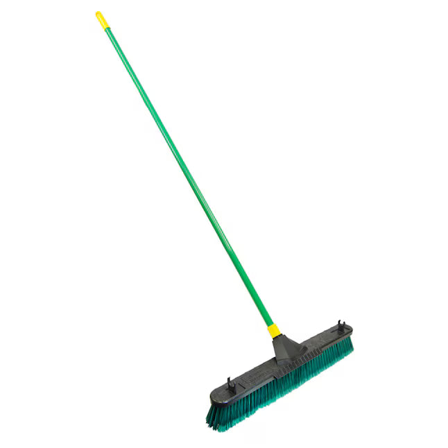 Quickie Bulldozer 24-in Poly fiber Multi-surface Push to center Push Broom