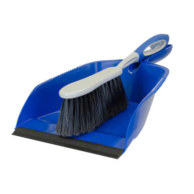 Quickie Plastic Handheld dustpan with brush