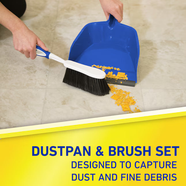 Quickie Plastic Handheld dustpan with brush