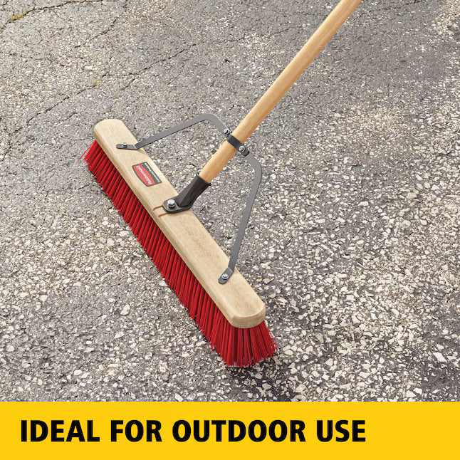 Rubbermaid Commercial Products 24-in Poly fiber Rough surface All-purpose Push Broom