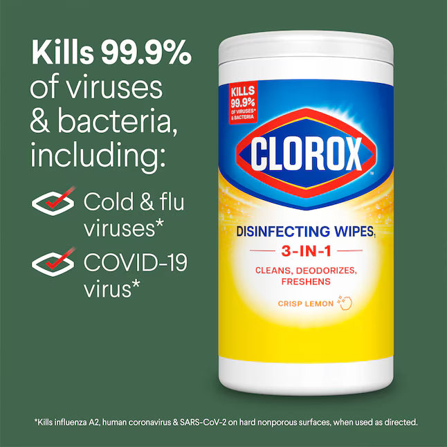 Clorox Free Clear 75 -Count Unscented Disinfectant Wipes All-Purpose Cleaner