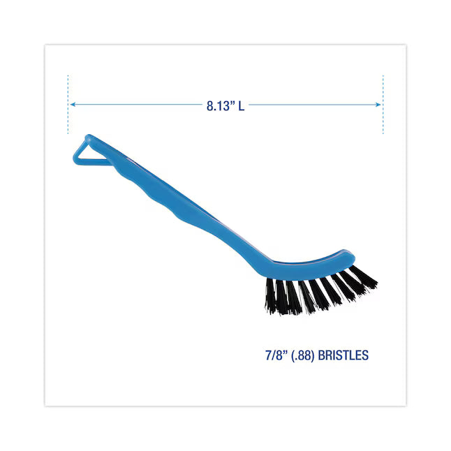 Boardwalk Grout Brush Black Nylon Bristles 8.13 Blue Plastic Handle
