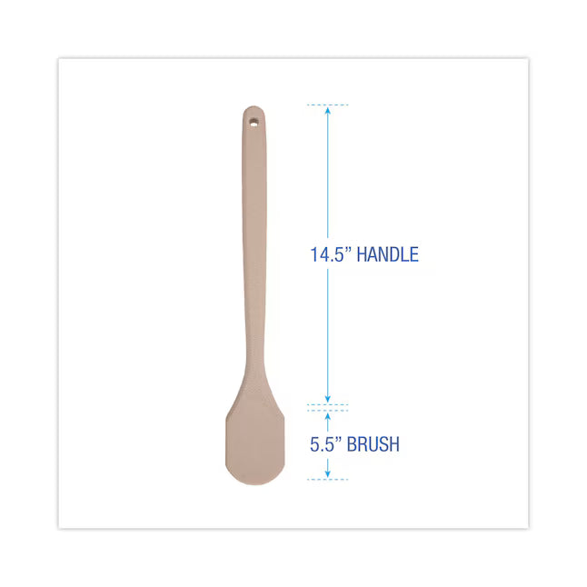 Boardwalk Utility Brush Cream Nylon Bristles 5.5 Brush 14.5 Tan Plastic Handle