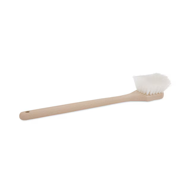 Boardwalk Utility Brush Cream Nylon Bristles 5.5 Brush 14.5 Tan Plastic Handle