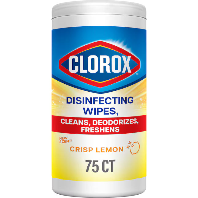 Clorox Free Clear 75 -Count Unscented Disinfectant Wipes All-Purpose Cleaner
