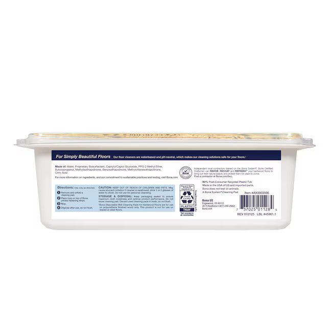 Bona Unscented Pad Floor Cleaner 12 -Count