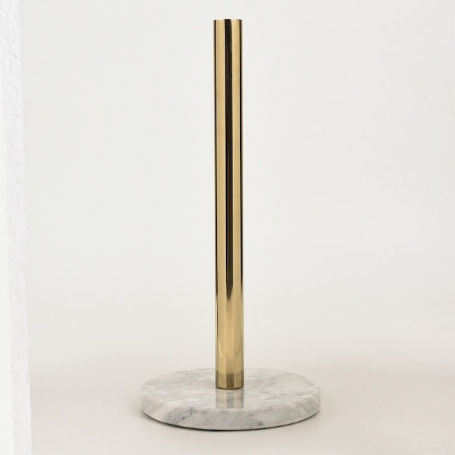 SharpChef Countertop Marble Paper Towel Holder Stainless Steel Finish Rust Proof Fits Most Size Paper Roll