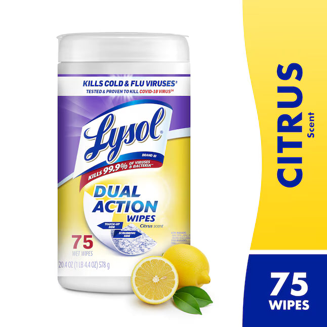 LYSOL 75 -Count Citrus Disinfectant Wipes All-Purpose Cleaner