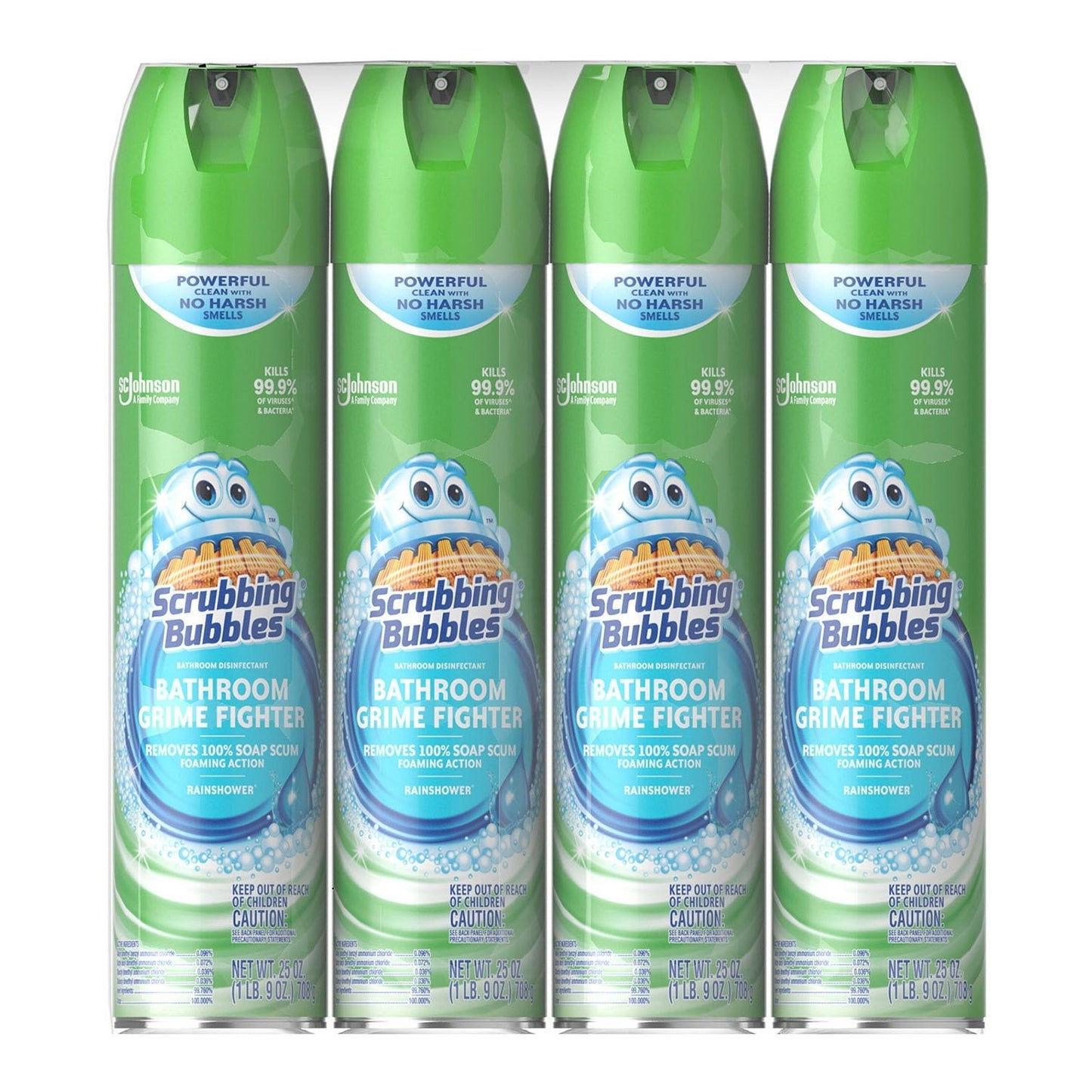 Scrubbing Bubbles Bathroom Cleaner – Rainshower, 4-Count (100 oz)