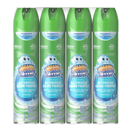 Scrubbing Bubbles Bathroom Cleaner – Rainshower, 4-Count (100 oz)