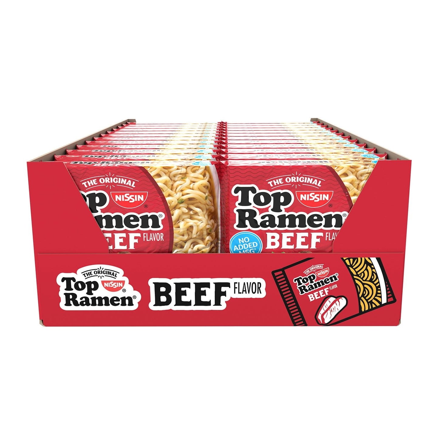Nissin Top Ramen, Beef, 24 pk.