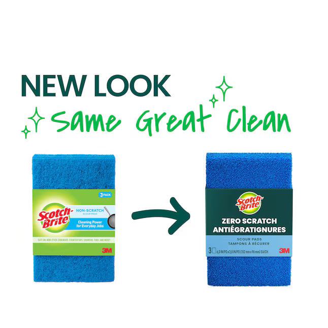 Scotch-Brite Non-Scratch Poly fiber Scouring pad 3 -Pack