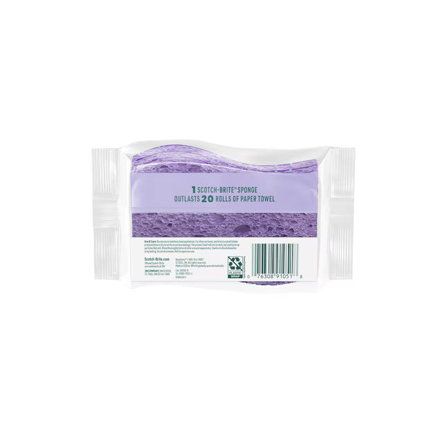 Scotch-Brite Stay Fresh Non-Scratch Scrub Dots Cellulose Sponge with scouring pad 3 -Pack