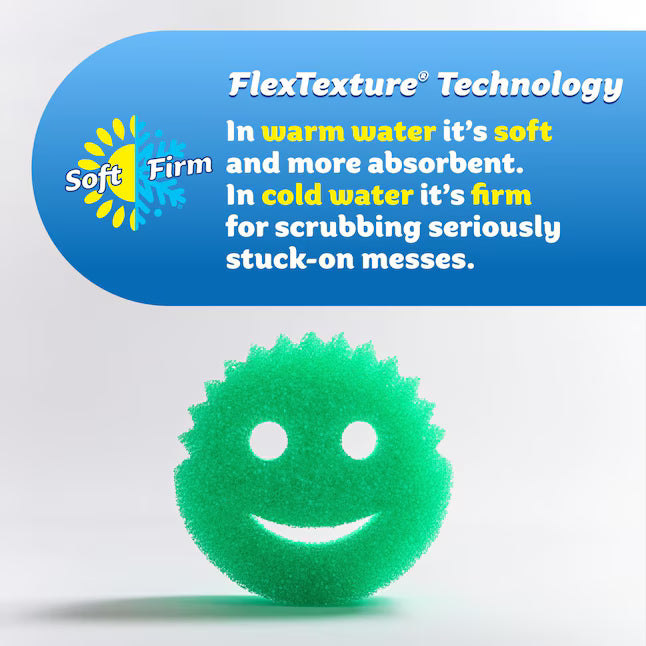 Scrub Daddy Colors Kitchen Sponge Variety Pack 3Count 2Pack (6 Total) ScratchFree FlexTexture Polymer Foam BPA Free