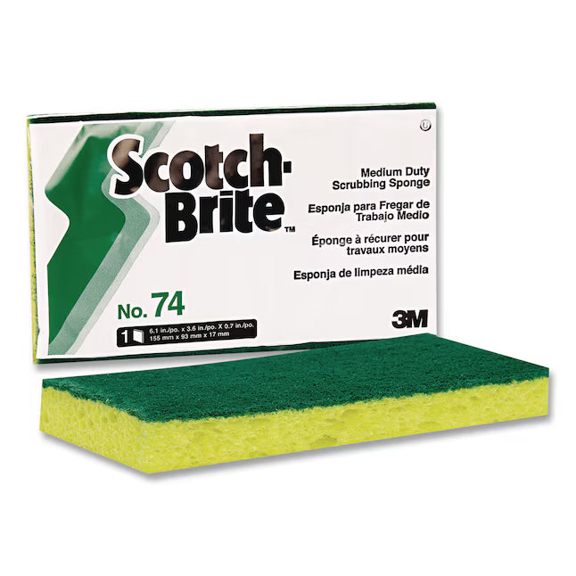 Scotch-Brite Medium-Duty Scrubbing Sponge Thick Yellow/Green